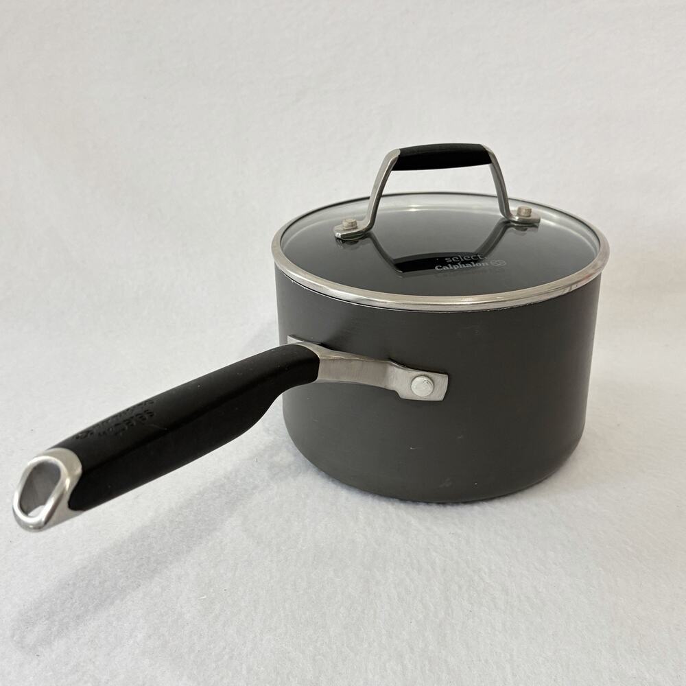 Calphalon Select 2.5 Quart Pot Hard Anodized Aluminum With Glass Lid 87025